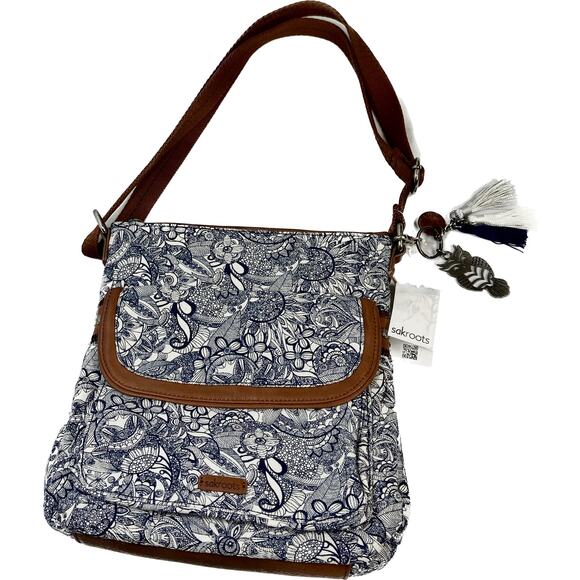 Sakroots Navy Spirit Desert Artist Circle Navy Blue White Crossbody NEW - Picture 8 of 8